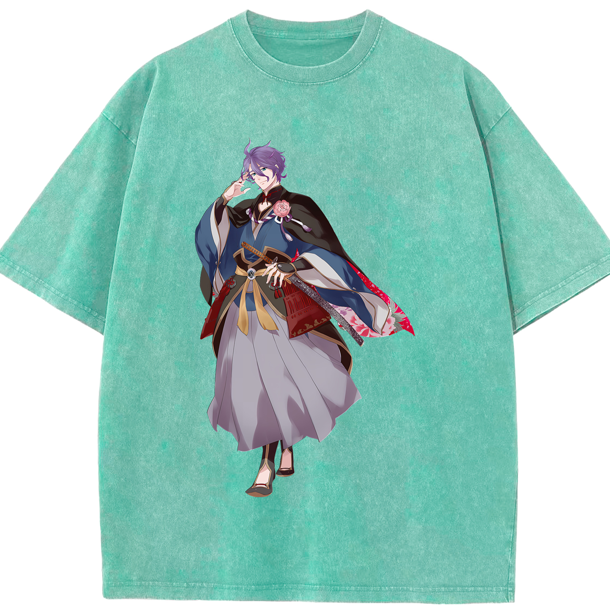 （画像用） 刀剣乱舞 Touken Ranbu 綿100% ヴィンテージ風 半袖Tシャツ（フロントプリント）